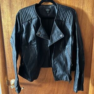 Topshop Leather Moto Jacket. Women’s size 8.